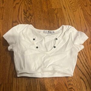Adika Woman’s White Cropped Tee Size XS